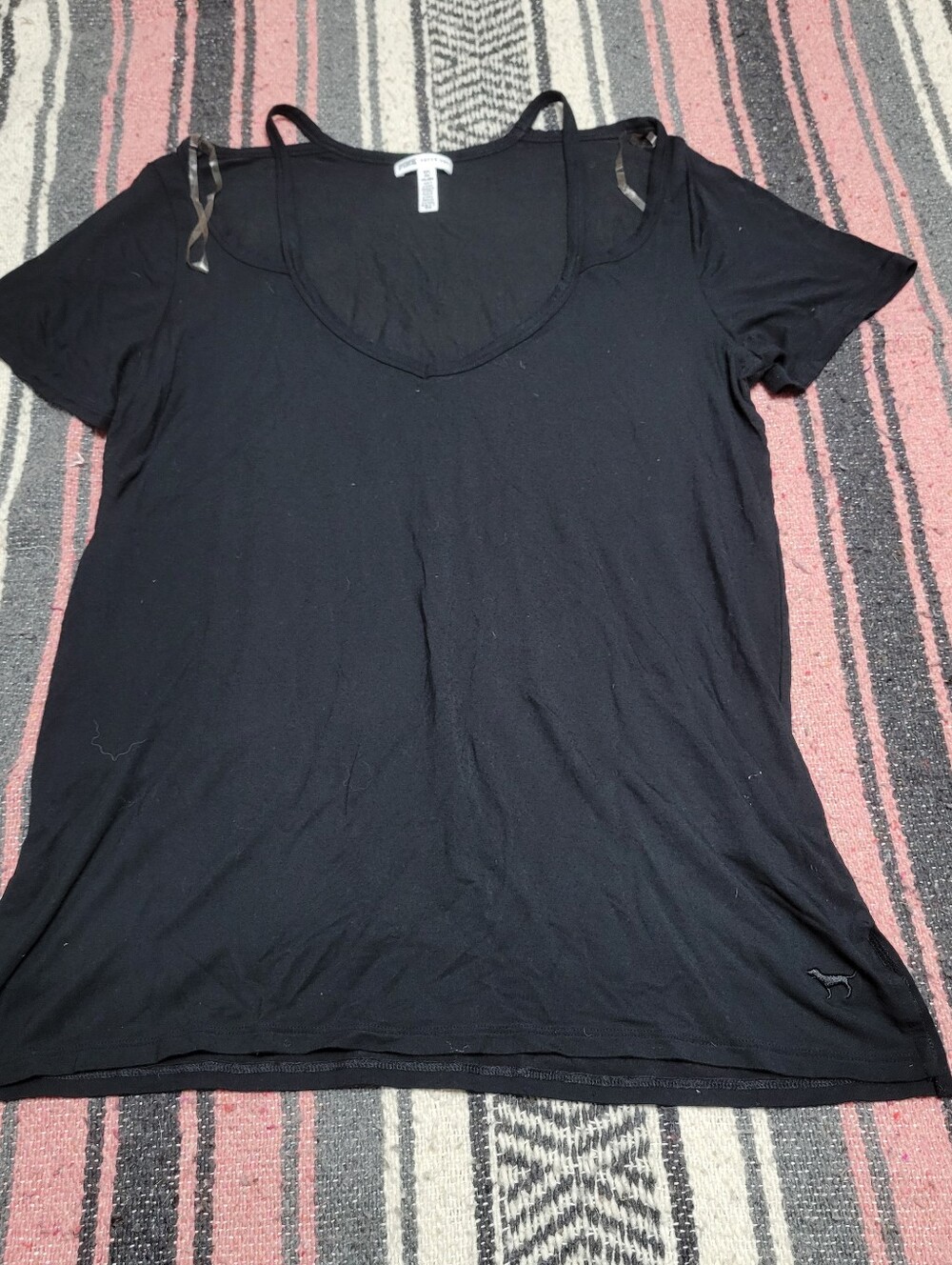 vs pink super soft vneck tee